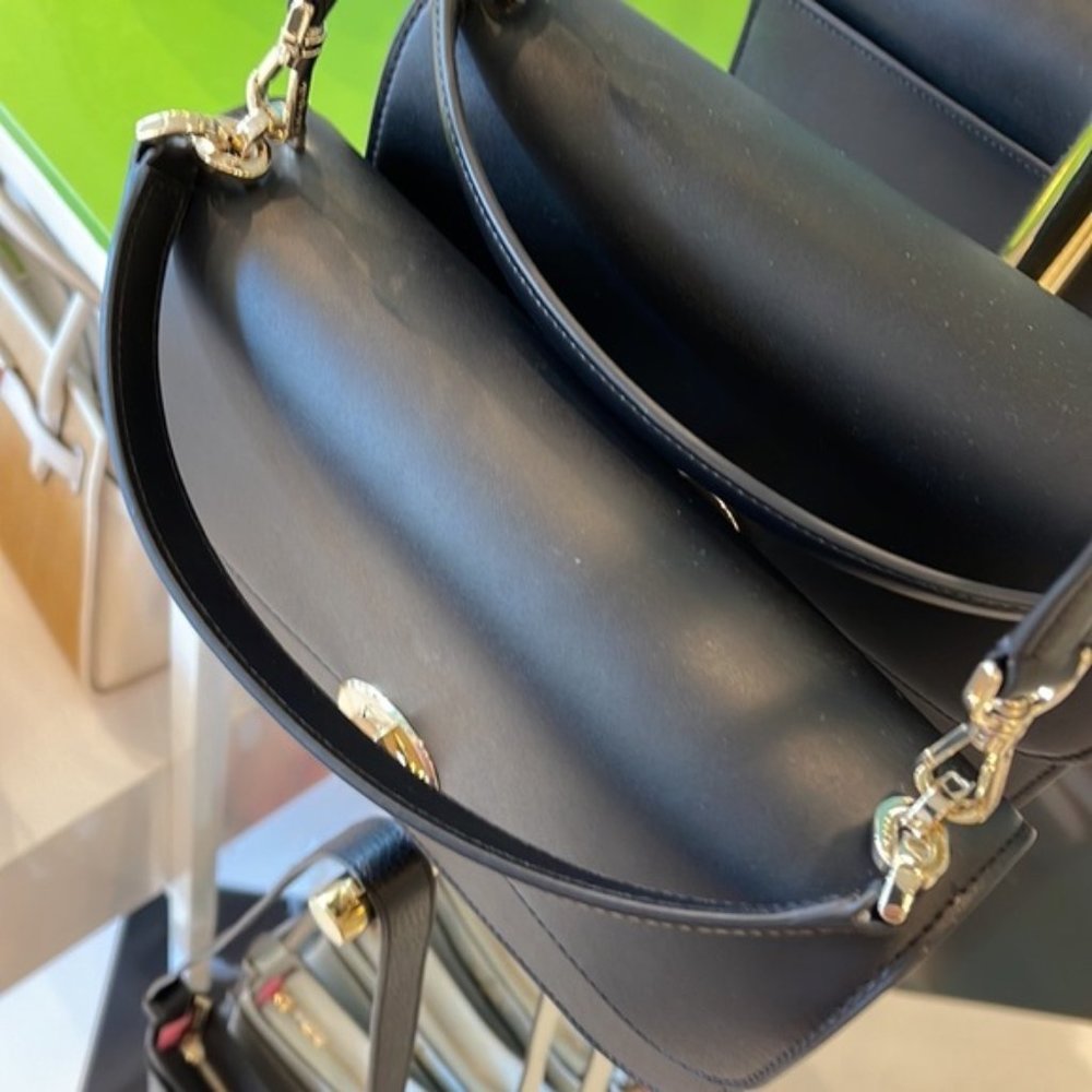 Kate Spade Flap Crossbody Smooth Leather Black - Picture 8 of 16